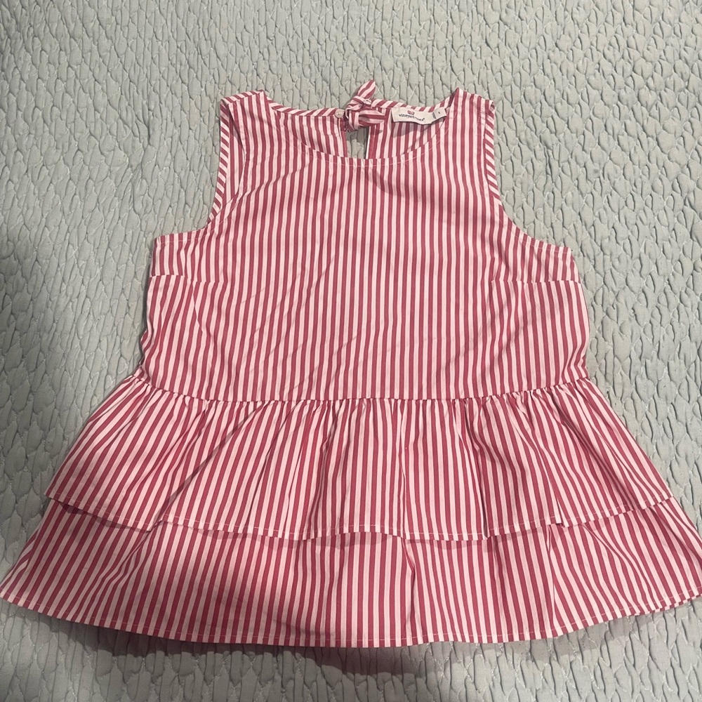 Vineyard Vines Grier Striped Peplum Top